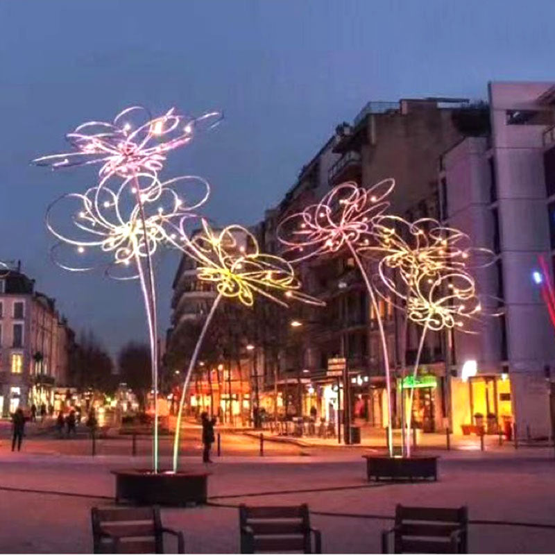 Factory direct sales non-standard flower lamp modeling landscape tree lamp, butterfly landscape tree lamp, cultural tourism landscape lamp engineering lighting