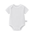 Baby romper - 100% cotton, lightweight summer style - newborn bodysuit, short-sleeve snap-crotch outfit for baby boys and girls