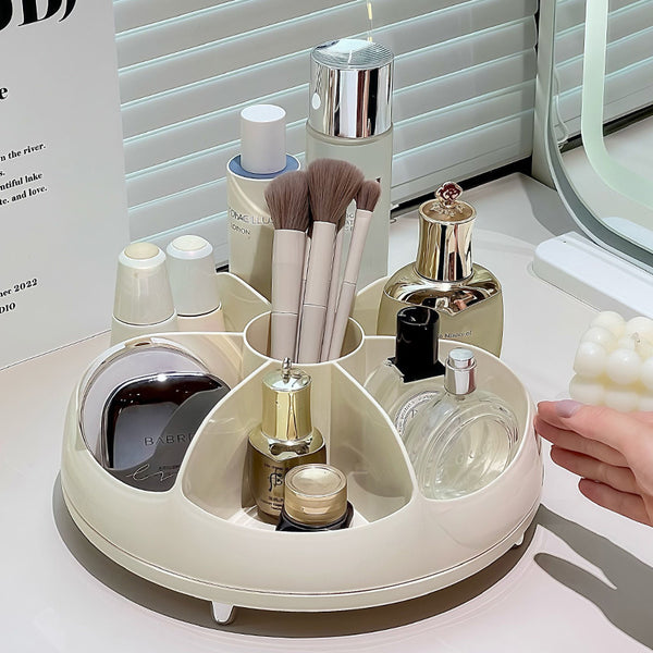 Rotating storage box Multifunctional cosmetics Skin care products Kitchen seasoning storage rack High value household simple style