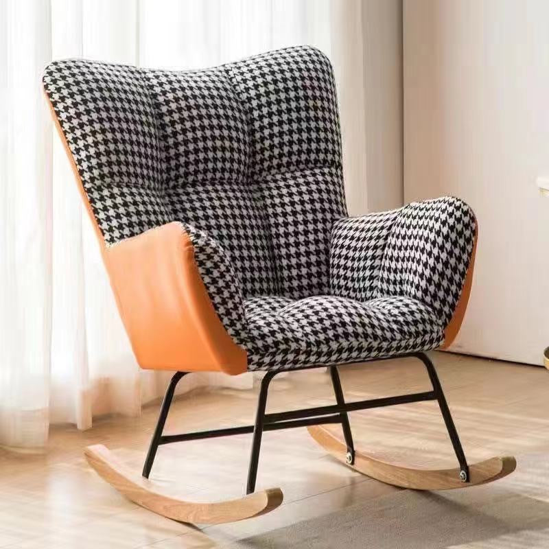 Same-day shipping solid wood single sofa chair, backrest chair, balcony lounge chair, small apartment beanbag chair, living room sofa chair