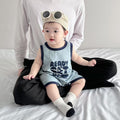 Newborn baby lightweight summer vest outfit, unisex baby cool romper, sleeveless bodysuit for summer, trendy one-piece