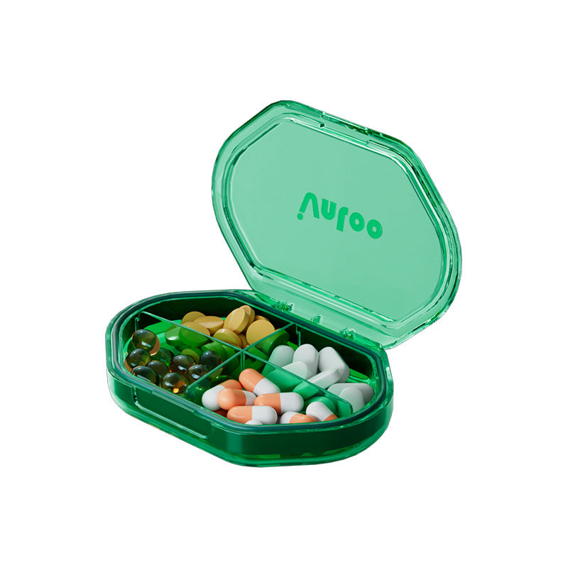 Portable carry-on small medicine box ins wind mini seven-day compartment medicine box, food-grade household medicine box