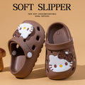 Eva kids' clogs - summer girls' indoor anti-slip leopard print kt cat slippers - toddler & big kids' beach sandals