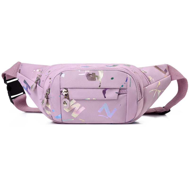 Fanny pack women's new fashion trend versatile shoulder bag light travel sports chest bag casual messenger small backpack