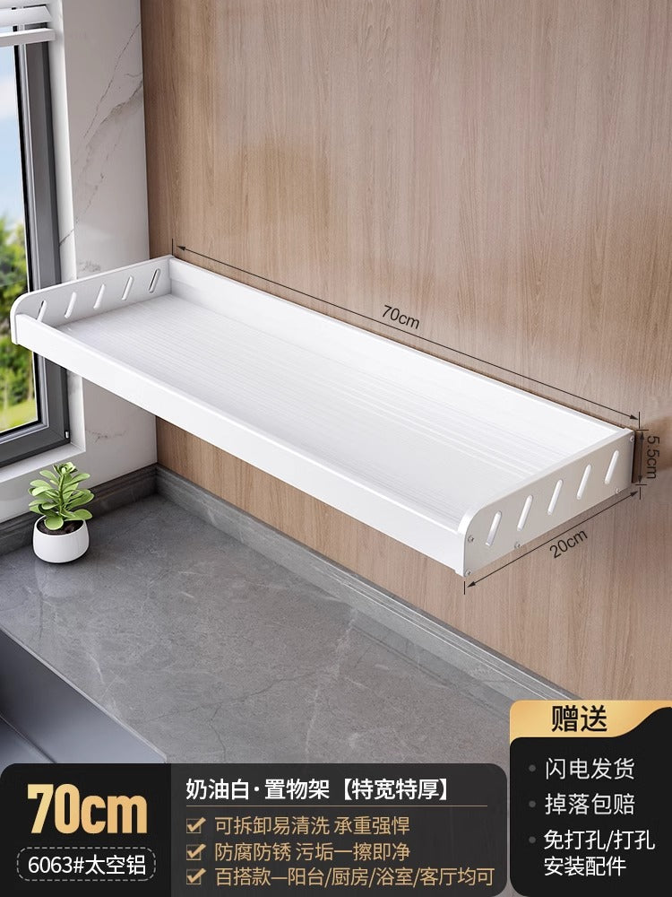 White balcony, washing machine rack above the laundry pool, no punching, wall hanging, living room, bedroom, flower storage shelf