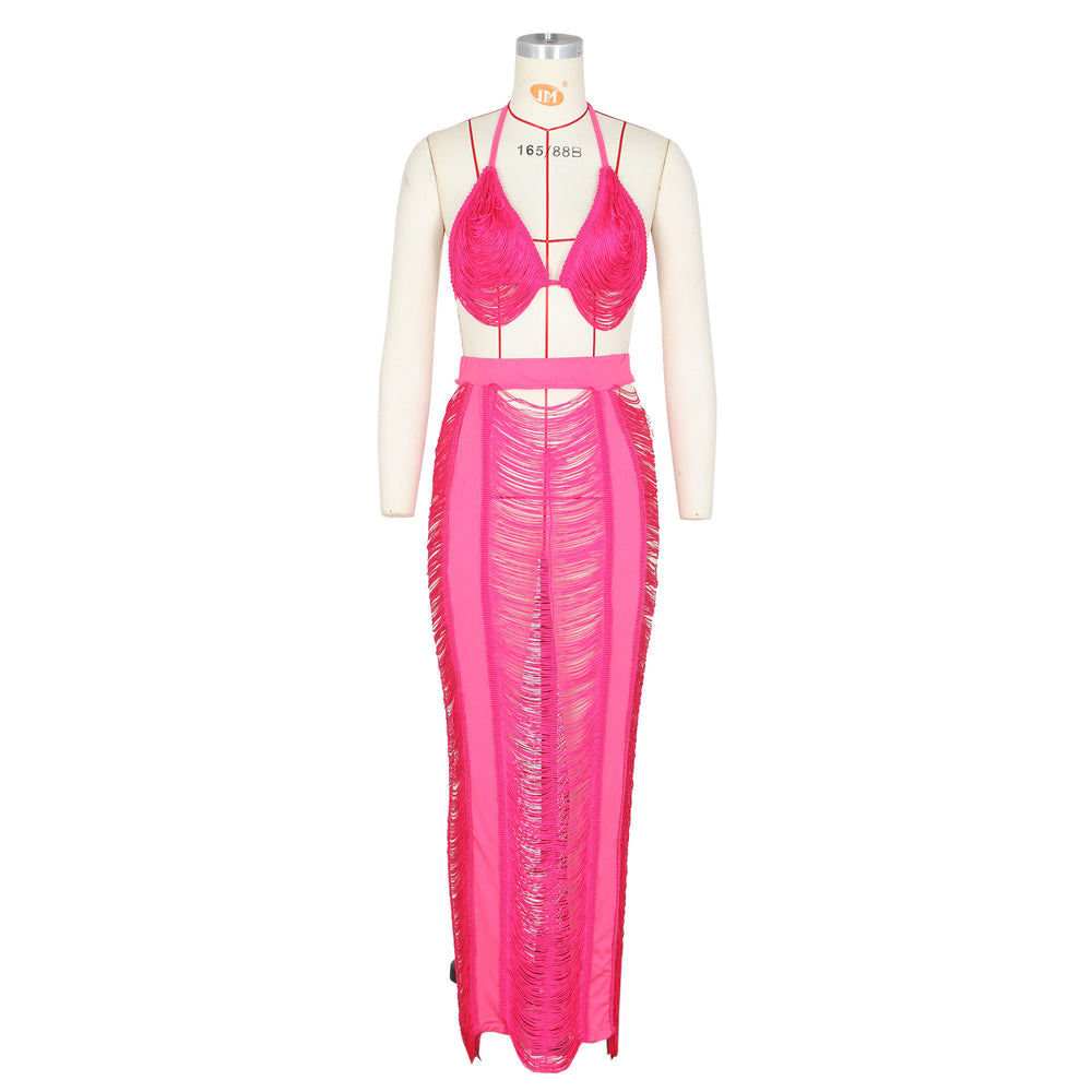 e-commerce source factory: sexy european and american style women's fashion hollow-out plus size beachwear dress set
