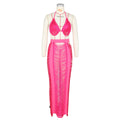 e-commerce source factory: sexy european and american style women's fashion hollow-out plus size beachwear dress set