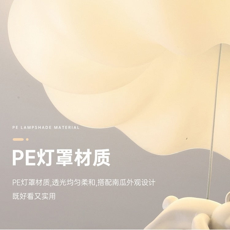 Full Spectrum LED Lighting Cream Pumpkin Bear Ceiling Light Master Bedroom Room Light Modern Simple Children's Room Light