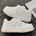 Summer women's chunky platform loafers, breathable mesh sneakers, perfect with skirts, unique white sneakers, athletic skate shoes