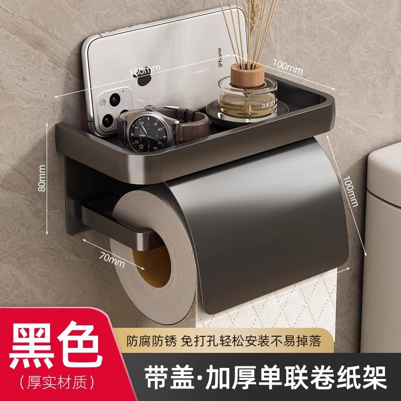 Bathroom tissue box punch-free toilet paper box toilet paper placement box bathroom storage roll paper tube storage rack