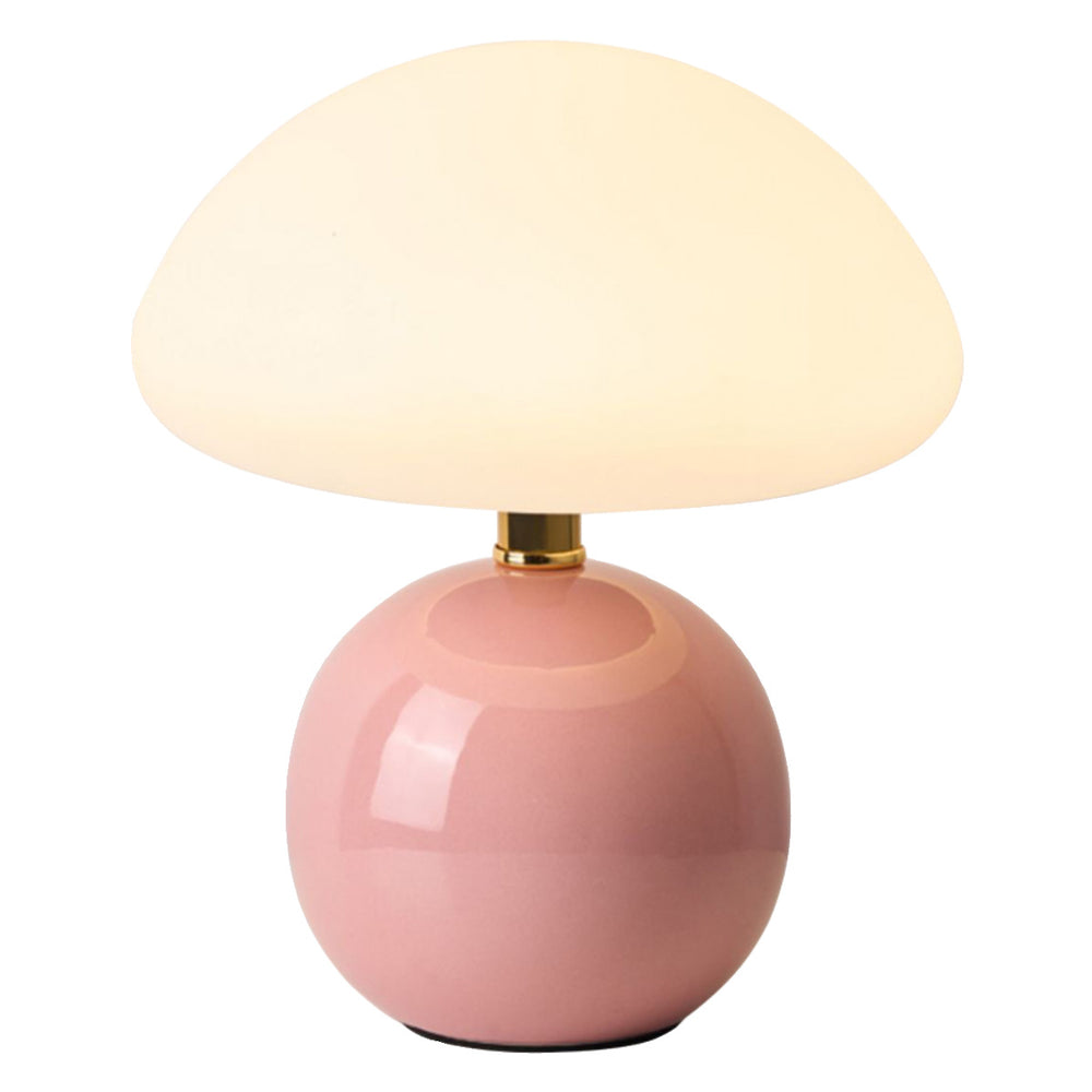 Mushroom night light - creamy ceramic, warm ambiance, always-on, eye-care led, bedroom decor, bedside lamp