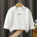 Kidslong sleeves bottom shirtfall and winter german velvet elastic tops boys and girls half turtleneck t-shirtchildren's heattechintimates