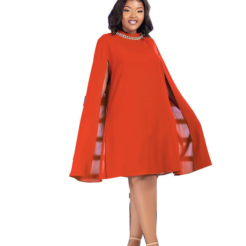 African cross-border  new arrivalfashion african elegantwork clothingpure color leisureloose style dress big sale