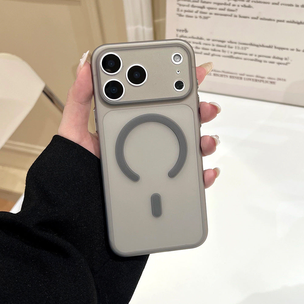 Ultra-thin matte magnetic case suitable for apple 17promax mobile phone case, thin, stain-resistant and versatile iphone18 hard case