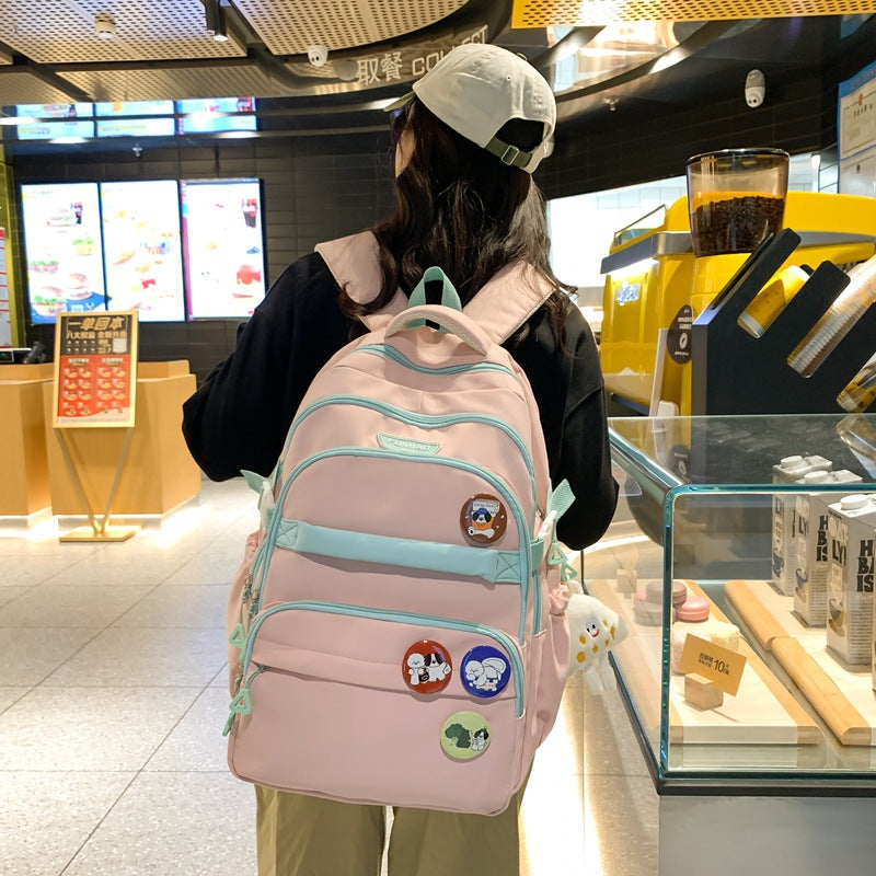 School bag ins wind girl cute Korean version of high school students, junior high school students, primary school students, grades 3 to 5 and 6, backpack