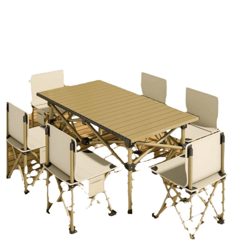 Outdoor folding folding table full set of portable chair storage bag camping folding chair table and chair set 1