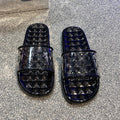 2024 new fashion crystal clear anti-odor summer outdoor wear exquisite bathroom home bathing non-stinky foot slippers
