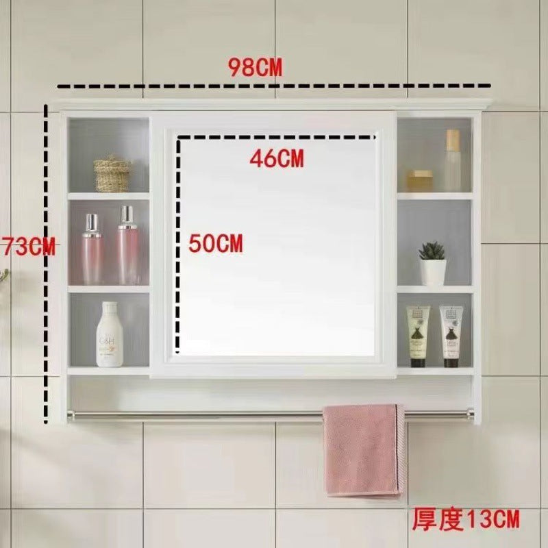 Bathroom Mirror Bathroom Wall-mounted Shelf Mirror Cabinet Bathroom Mirror Cabinet Bathroom Dressing Mirror Wall Mirror Box