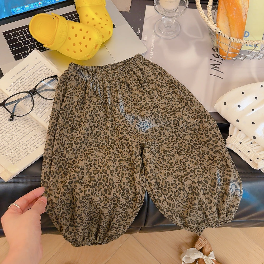 [korean style wear] children's anti-mosquito pants  summer thin ins style loose walking pants thin style
