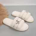 Rhinestone butterfly cotton slippers women's autumn winter new indoor and outdoor home plush warm slippers women's slippers
