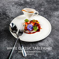 European-style creative art embossed display plate, steak plate, vintage-style pure white ceramic western dinner plate, dessert presentation plate