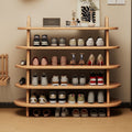 Multi-layer shoe rack shoe cabinet storage entrance multi-functional casual dust-proof scandinavian all solid wood simple thickened living room storage