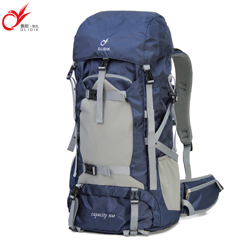 Outdoor mountaineering bag wholesale travel backpack 50L large capacity multi-functional backpack men's and women's travel backpack customization