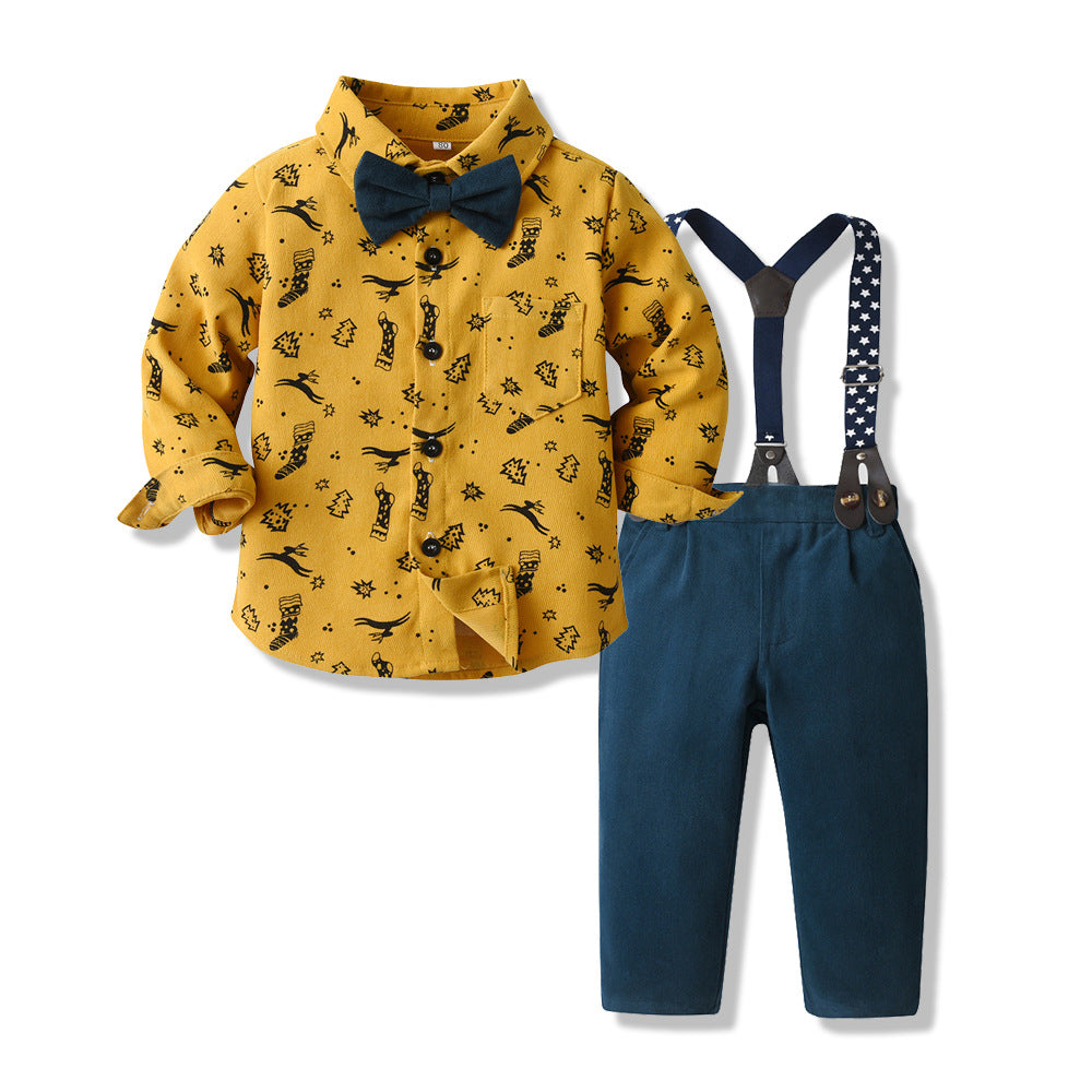 Kids autumn clothing men's clothing export children's clothing boys gentleman's first birthday dress flower girl performance clothes baby autumn suit