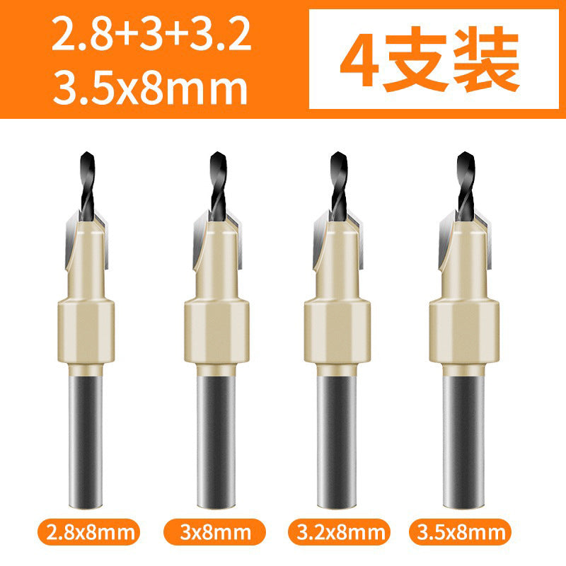 Woodworking countersink hole drill bit hole opener wood board wood hole punch screw step step drill countersink drill bit