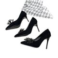 French high heels: new european and american fashion floral pointed-toe stiletto heels for women, summer 2025 collection