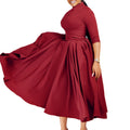 D3252 independent station export women's clothing new arrivalfashionelegant pleated african large size large skirt exportdress