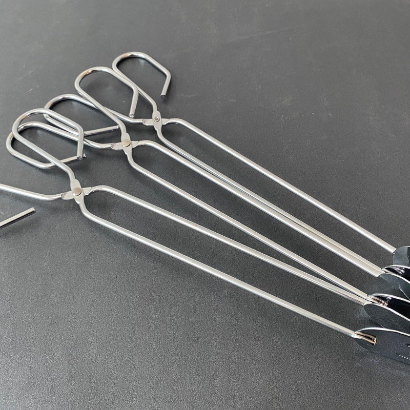 Wholesale in stock stainless steel food tongs charcoal tongs fire tongs multifunctional barbecue tongs barbecue tools accessories