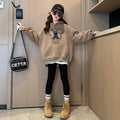 Girls' hoodie  new stylish children's spring hooded kids' set, big kids' clothes, spring and autumn two-piece outfit