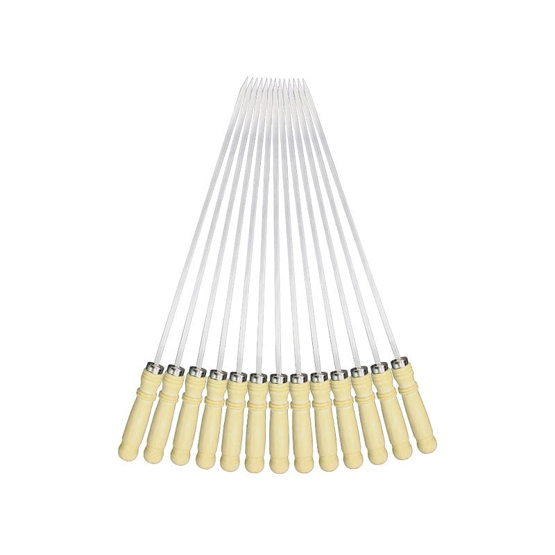 Wholesale ready-to-ship bbq skewers for lamb chops and kebabs, made of 304 stainless steel. perfect for home and outdoor grilling