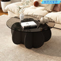 Glass coffee table accessible luxury modern living room for home small apartment casual round popular table normcore pumpkin coffee table