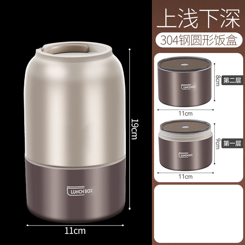 304 inner tank lunch box, office worker micro-wave furnace heating and heat preservation, bento box, fresh-keeping lunch box with lid, portable lunch box