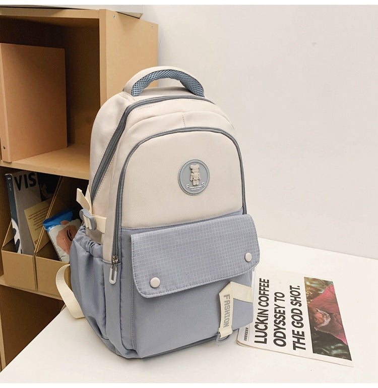 New fashionable junior high school student schoolbag simple high quality middle school student schoolbag large capacity backpack student schoolbag
