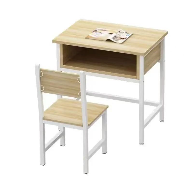Double-layer tutoring tutoring single double three-person conference table student desk and chair training table with drawer