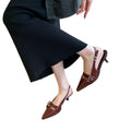 Niche style high heels red toe cap sandals fairy shoes 2025new arrival spring summer black french pointed toe flats