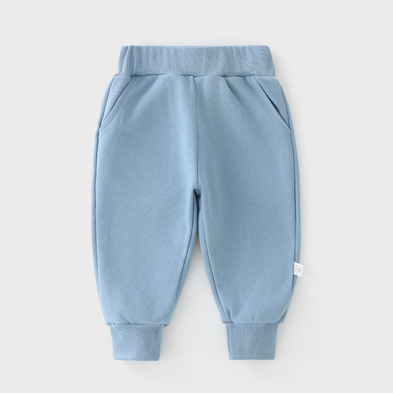 Boys' pants, baby sweatpants, spring and autumn kids' athletic pants, infant and toddler spring footed pants, infant and toddler long pants