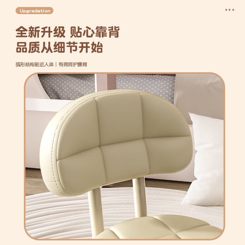 Swivel caster stool, portable shoe-changing stool for doorways, household living room and bedroom rolling stool, low stool with seamless edges, perfect for wiping floors and taking care of kids