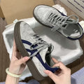 Argan shoes retro color matching breathable soft bottom leather easiest for match sports casual sneakers new color matching german training shoes niche style black