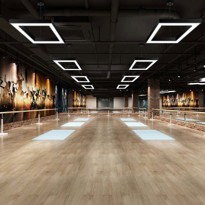 Rectangle chandelier office non-standard custom rectangular lamp rectangular conference room lamp chandelier exhibition hall chandelier