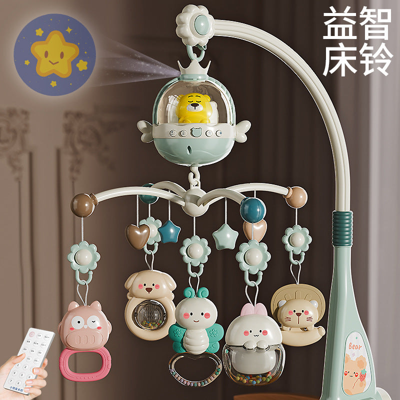 Newborn baby musical mobile, baby soothing hanging toys, rotating crib rattle, stroller mobile, 0-1 year, 3-6 months