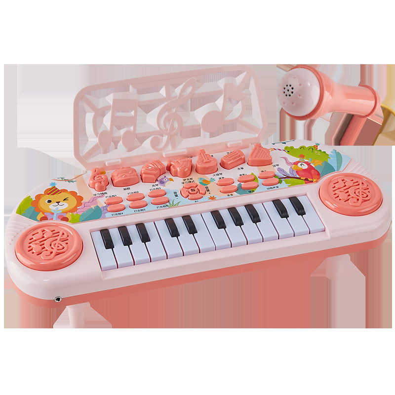 Children's electronic keyboard piano - early education & brain development - multifunctional whack-a-mole - ages 1-6 - musical toddler microphone toy
