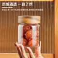 Airtight heat-resistant glass storage jar for kitchen, grains, coffee beans, collectibles, and more