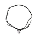 Wholesale heart cross pendant necklace - trendy adjustable choker with star accents for women (us/eu cross-border)
