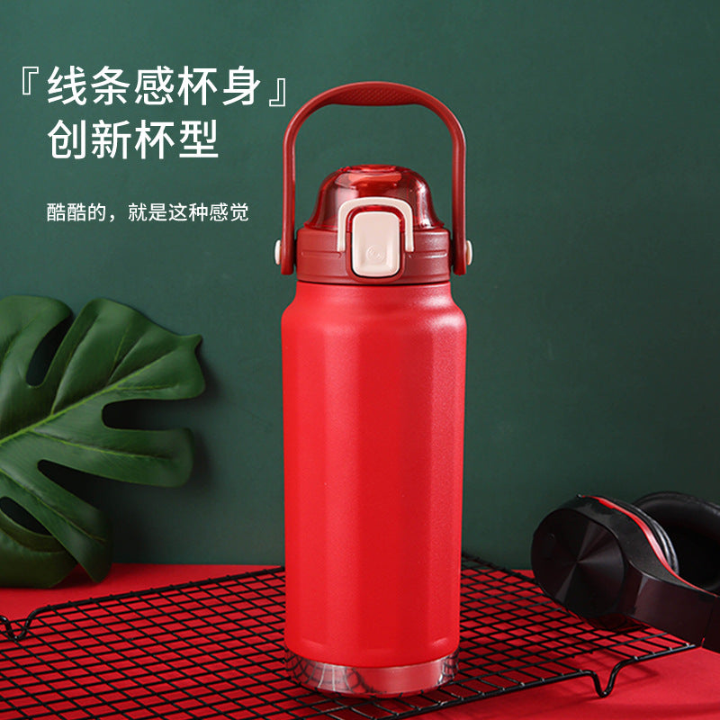 316 high-quality portable sports water bottle - scratch-resistant, wear-resistant powder-coated finish, large capacity with customizable logo engraving