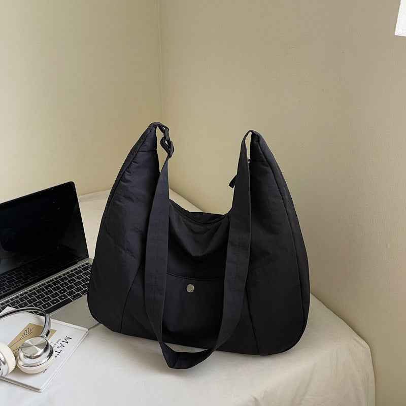 Cross-border handbag women's canvas simple shoulder bag large-capacity tote bag casual women's bag new messenger Oxford bag