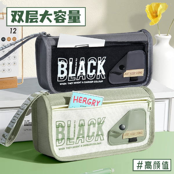Large-capacity boy pencil case High value primary school students Multifunctional pencil Stationery bag Design sense Niche portable pencil case